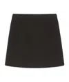 Max Mara Straight Wool Skirt In Black
