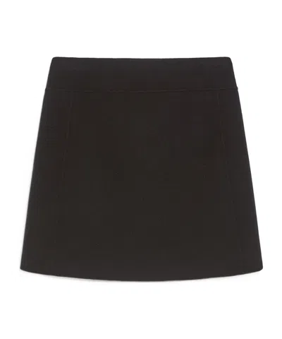 Max Mara Straight Wool Skirt In Black