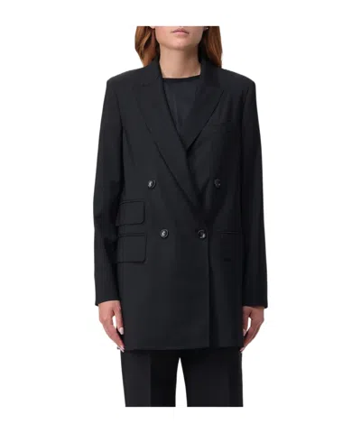 MAX MARA STRAIGHT WOOL SUIT COAT