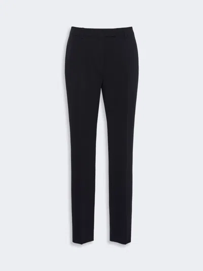 Max Mara Straight-fit Cady Trousers In Navy