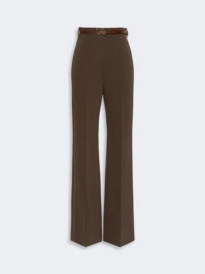 Max Mara Straight-fit Viscose Jersey Trousers In Brown