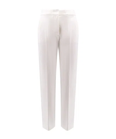 Max Mara Straight-leg Casual Pants In White