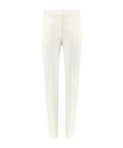 Max Mara Straight-leg Casual Trousers In White