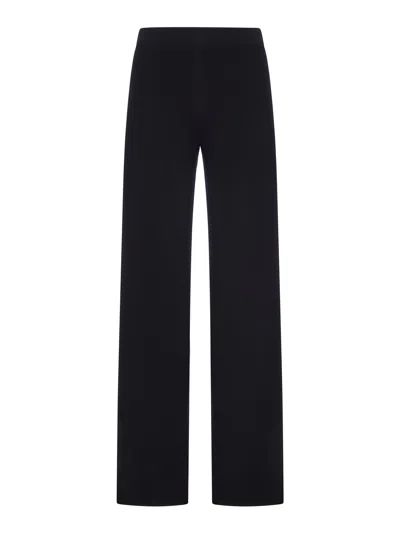 Max Mara Straight-leg Knitted Trousers In Black