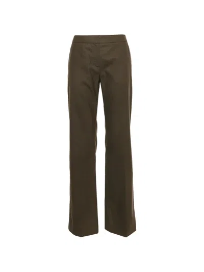 Pre-owned Max Mara Straight-leg Trousers In Brown