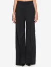 Max Mara Straightleg Trousers In Light Wool In Black