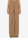Max Mara Straightleg Trousers In Light Wool In Sand