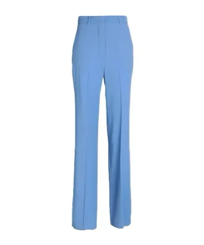 Max Mara Straight-leg Wool Trousers In Blue