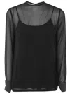 Max Mara Strano Crew Neck Sweater In Black