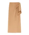 Max Mara Beige Camel Midi Skirt In Nude