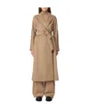 Max Mara Strap-up Coat In Brown