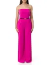 Max Mara Studio Strapless Belted Jumpsuit In Fuchsia