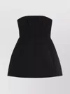 Max Mara Strapless Bustier Dress Side Pockets In Black