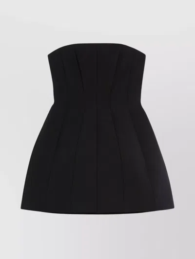 MAX MARA STRAPLESS BUSTIER DRESS SIDE POCKETS