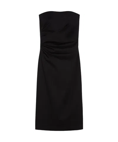 Max Mara Strapless Dress In Black