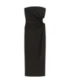 Max Mara Strapless Dress In Black