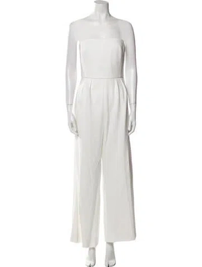 Pre-owned Max Mara Strapless Jumpsuit W/ Tags In White