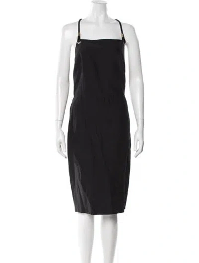 Pre-owned Max Mara Strapless Knee-length Dress In Black