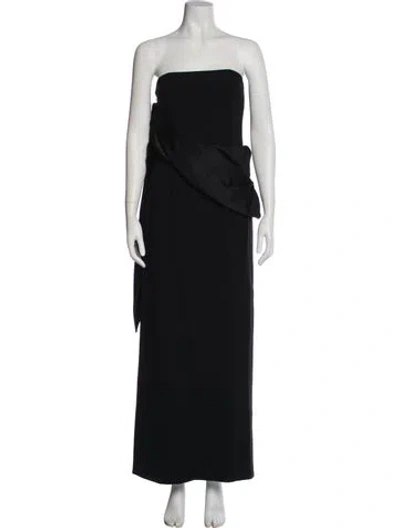Pre-owned Max Mara Strapless Long Dress In Black