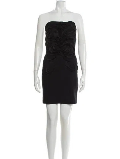 Pre-owned Max Mara Strapless Mini Dress In Black