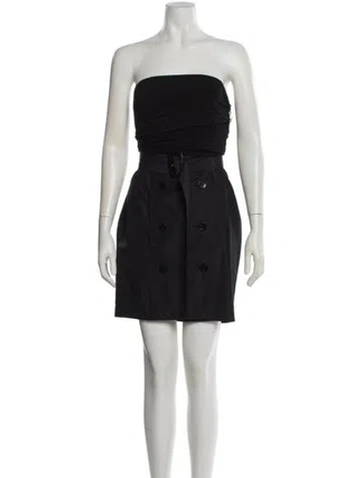 Pre-owned Max Mara Strapless Mini Dress In Black