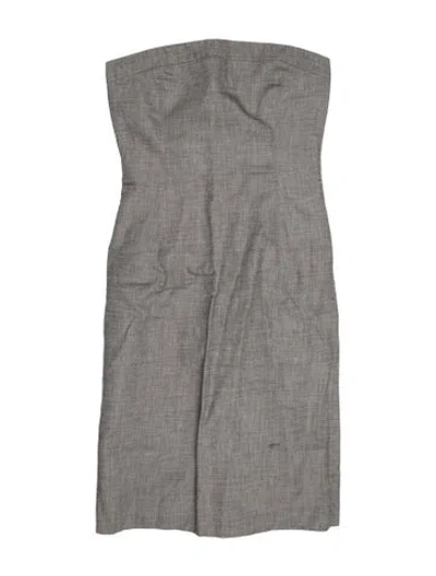 Pre-owned Max Mara Strapless Mini Dress In Gray
