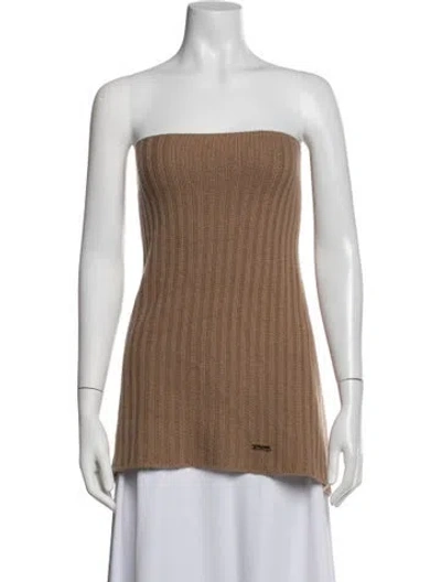 Pre-owned Max Mara Strapless Sweater In Neutrals