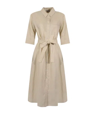 Max Mara Strappy Dress In Neutral