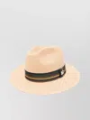 Max Mara Straw Hat With Grosgrain Ribbon Trim