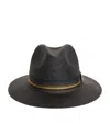 Max Mara Straw Panama Hat In Black
