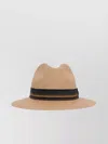 Max Mara Straw Hat With Grosgrain Ribbon Trim