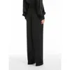 Max Mara Street Pleated Cotton Twill Tapered Pants In Black