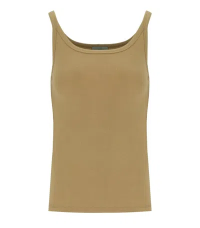 Max Mara Strenna Beige Top In Brown