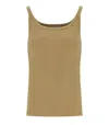 Max Mara Strenna Beige Top In Brown