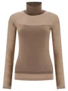 Max Mara Turtleneck Long-sleeved Jumper In Brown