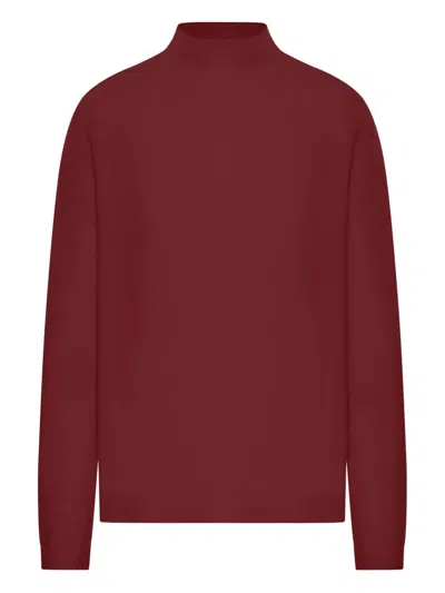 Max Mara Turtleneck Long Sleeve Sweater In Red