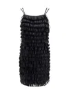 Max Mara Women Stretch Cady Mini Dress In Black