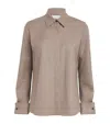 Max Mara Stretch-cashmere Foulé Shirt In Multi