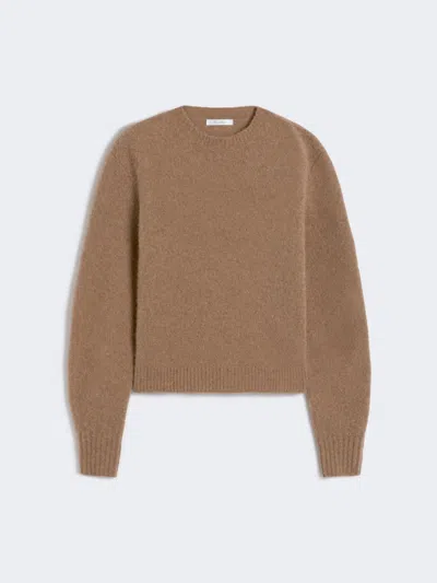 Max Mara Stretch Cashmere Yarn Sweater In Brown