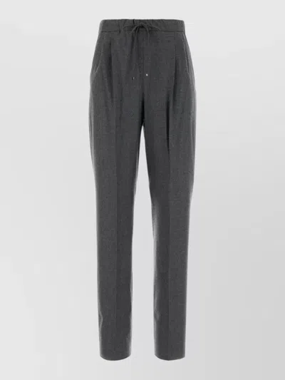 Max Mara Stretch Cashmere Zamia Tailored Pants In Gray