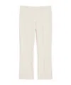 Max Mara Stretch Cotton-blend Trousers In White