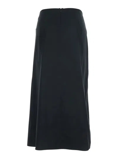 Max Mara Stretch Cotton Blend With Bow Detail Skirt In Multi
