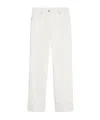 Max Mara Stretch Cotton Bull Pants In White