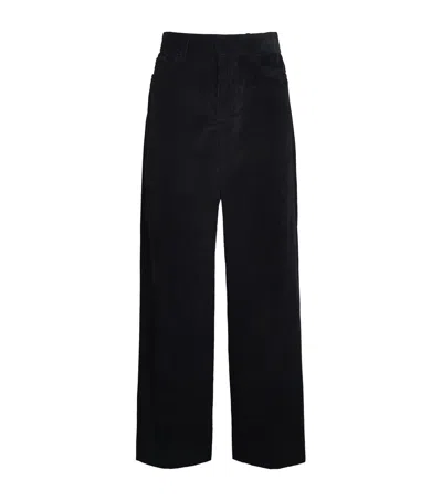 Max Mara Stretch-cotton Corduroy Trousers In Black