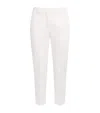 Max Mara Stretch-cotton Cropped Trousers In White