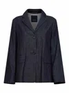 Max Mara Stretch Cotton Denim Jacket In Blue