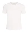Max Mara Stretch-cotton Embroidered T-shirt In White