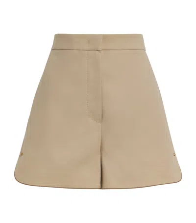 MAX MARA STRETCH-COTTON HIGH-WAIST SHORTS