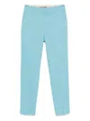 Max Mara Stretch-cotton Pants In Blue