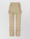 Max Mara Stretch Cotton Pants With Button Detailing And Cuffed Hem